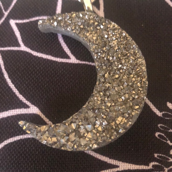 Blue mermaid druzy moon choker - Picture 8 of 9